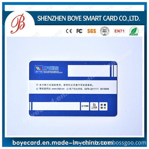 Cr80 PVC Plastic Scratch off Prepaid Card